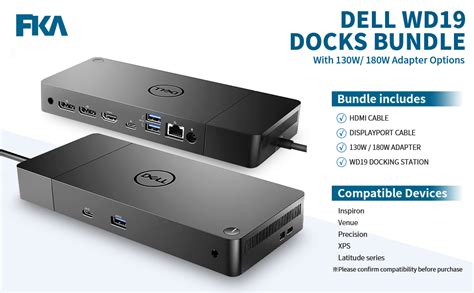 dell docking station|Dell WD19 180W Docking Station (130W Power .